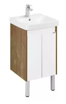 Тумба с раковиной «Aquaton» Сканди Doors 45 (Адриана 45) белый глянец/дуб Рустикальный