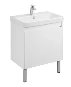 Тумба с раковиной «Aquaton» Сканди Doors 80 (Адриана 80) белый глянец/белый матовый