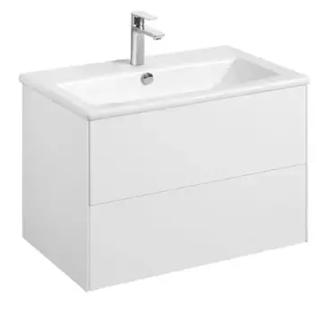 Тумба с раковиной «Aquaton» Сохо 75 (Элина 75) подвесная белый глянец