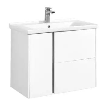 Тумба с раковиной «Aquaton» Стоун 80 (Миранда 80) подвесная белая