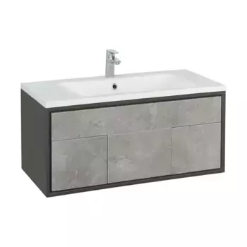 Тумба с раковиной «Aquaton» Уэльс 100 (Брук 100) подвесная авеллино грей/антрацит