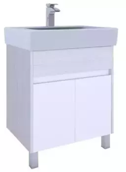 Тумба с раковиной «Aquaton» Верди 60 (Нео 60) белая/ясень фабрик