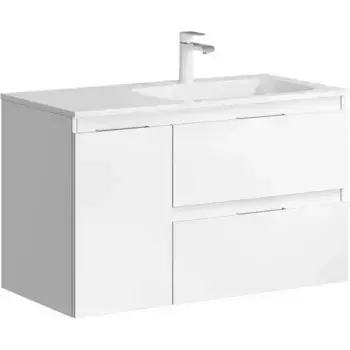 Тумба с раковиной «Aqwella 5 Stars» Accent 90 (Malaga 90) подвесная белая правая