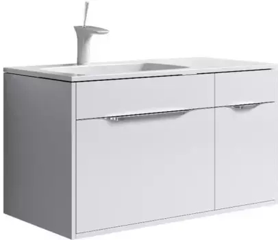 Тумба с раковиной «Aqwella 5 Stars» Malaga 90 (Malaga 90) подвесная белая левая