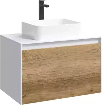Тумба с раковиной «Aqwella 5 Stars» Mobi 80 (Джой 46) подвесная дуб балтийский/белая