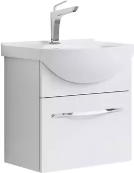 Тумба с раковиной «Aqwella» Аллегро 50 с 1 ящиком (Элеганс 50) подвесная белая