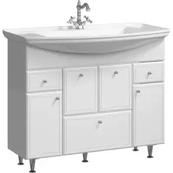 Тумба с раковиной «Aqwella» Barcelona 105 (Стиль 105) с корзиной белая