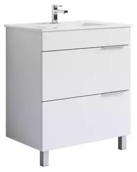 Тумба с раковиной «Aqwella» Бриг 75 (Quadro 75) белая