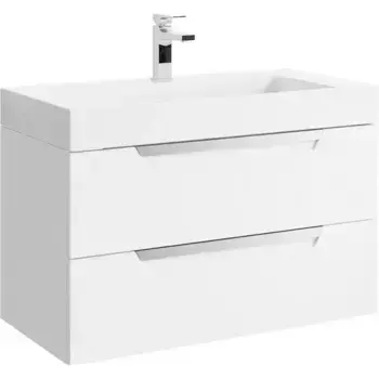 Тумба с раковиной «Aqwella» Cube 90 (Toledo 90) подвесная белая