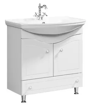 Тумба с раковиной «Aqwella» Франческа 85 (Стиль 85) белая