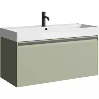 Тумба с раковиной «Aqwella» Pure 100 (Вилис 100) подвесная шалфей зеленый