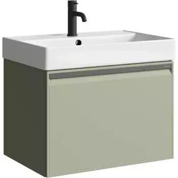 Тумба с раковиной «Aqwella» Pure 66 (Вилис 65) подвесная шалфей зеленый