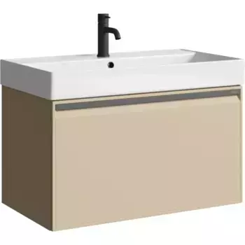 Тумба с раковиной «Aqwella» Pure 81 (Вилис 80) подвесная капучино светлый