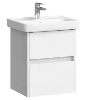 Тумба с раковиной «Aqwella» Сити 50 (Мини 50) подвесная белая/дуб канадский