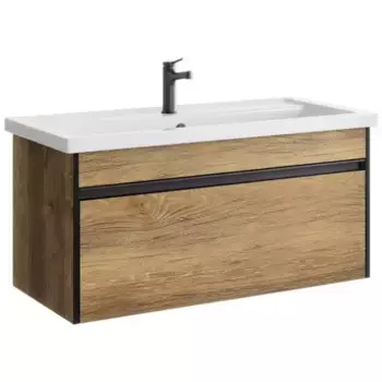 Тумба с раковиной «Aqwella» Urban 100 (Фостер 100) подвесная дуб балтийский