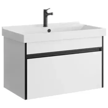 Тумба с раковиной «Aqwella» Urban 80 (Fest 80 F01) подвесная белый глянец