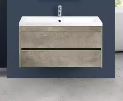 Тумба с раковиной «Art&Max» Family 100 (Am-lav 100) подвесная Cemento Veneto