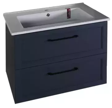 Тумба с раковиной «ASB-Woodline» Белмонти 65 (Оскар 65) подвесная синяя