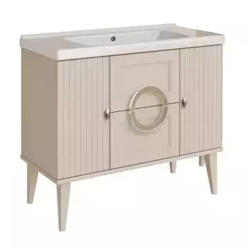 Тумба с раковиной «ASB-Woodline» Федерика 100 (Harmonia 100) тирамису софт