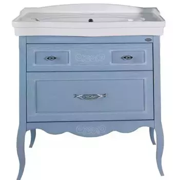 Тумба с раковиной «ASB-Woodline» Модерн 85 (Модерн 85) Рошфор с белой патиной