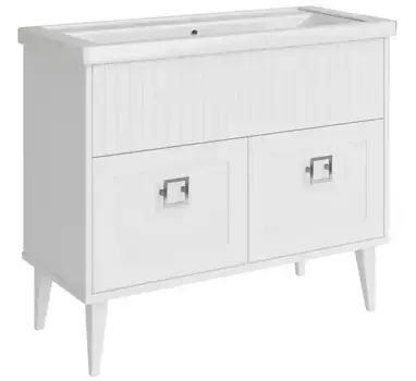 Тумба с раковиной «ASB-Woodline» Риола 100 (Фостер 100) белая