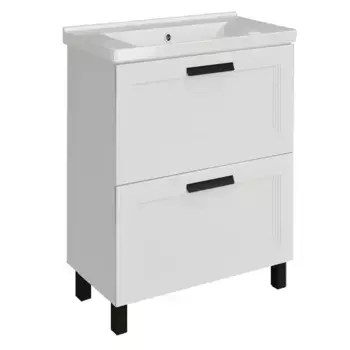 Тумба с раковиной «ASB-Woodline» София 60 (Миранда 60) белая