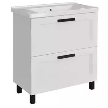 Тумба с раковиной «ASB-Woodline» София 80 (Миранда 80) белая