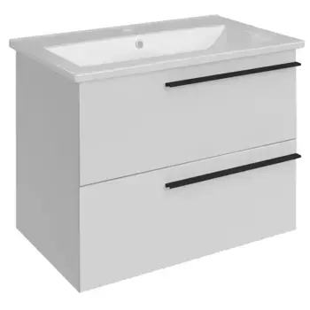 Тумба с раковиной «ASB-Woodline» Тида 80 (Odensvik 80) подвесная белая