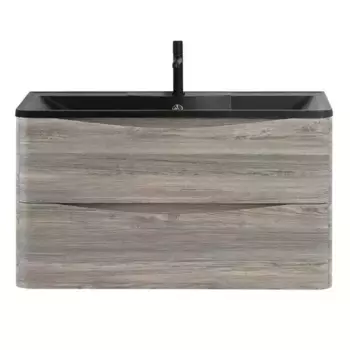 Тумба с раковиной «Belbagno» Acqua 100 (BB1000/455-LV-ART-ALR-NERO) подвесная Pino Scania