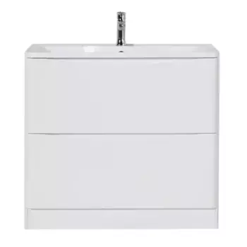 Тумба с раковиной «Belbagno» Acqua 100 (BB1000/455-LV-MR-ALR) Bianco Lucido