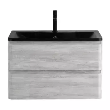 Тумба с раковиной «Belbagno» Albano 100 (BB1000/455-LV-ART-ALR-NERO) подвесная Rovere Vintage Bianco