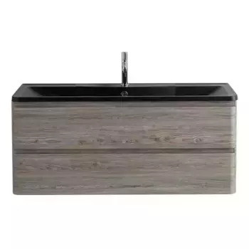 Тумба с раковиной «Belbagno» Albano 120 (BB1200/455-LV-ART-ALR-NERO 120/45) подвесная Pino Scania