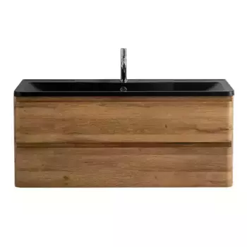 Тумба с раковиной «Belbagno» Albano 120 (BB1200/455-LV-ART-ALR-NERO 120/45) подвесная Rovere Rustico