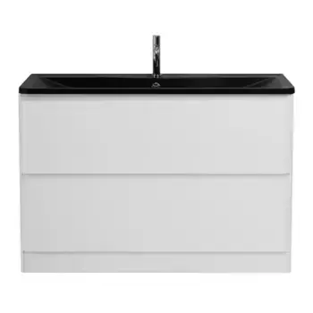 Тумба с раковиной «Belbagno» Albano 120 (BB1200/455-LV-ART-ALR-NERO 120/45) Bianco Lucido