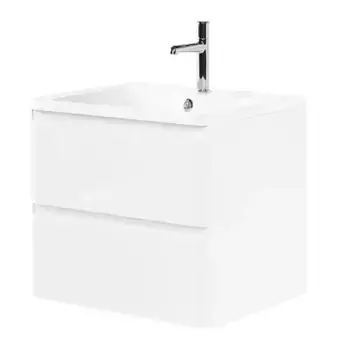Тумба с раковиной «Belbagno» Albano 60 (BB600/455-LV-MR-ALR) подвесная Bianco Lucido