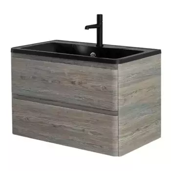 Тумба с раковиной «Belbagno» Albano 80 (BB800/455-LV-ART-ALR-NERO) подвесная Pino Scania