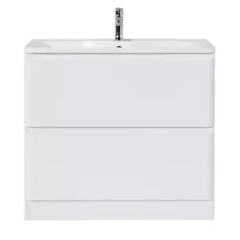 Тумба с раковиной «Belbagno» Albano 80 (BB800/455-LV-MR-ALR) Bianco Lucido