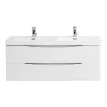 Тумба с раковиной «Belbagno» Ancona-N 120 (Ancona 120 двойная) подвесная Bianco Lucido