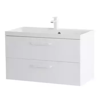 Тумба с раковиной «Belbagno» Aurora 80 (без ручек) (BB800/450-LV-MR-AST) подвесная Bianco Lucido