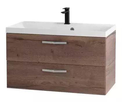 Тумба с раковиной «Belbagno» Aurora 80 (без ручек) (BB800/450-LV-MR-AST) подвесная Rovere Tabacco