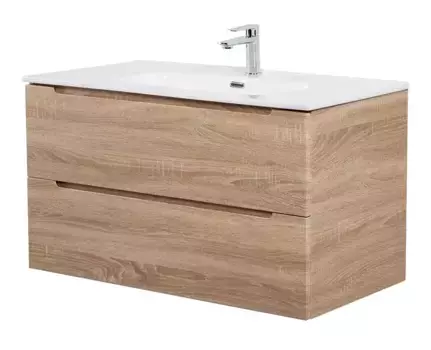 Тумба с раковиной «Belbagno» Etna 100 (BB1000ETL) подвесная Rovere Bianco