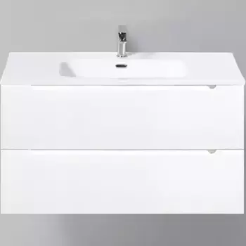Тумба с раковиной «Belbagno» Etna 100 (BB1010/465-LV-VTR-BO) подвесная Bianco Opaco