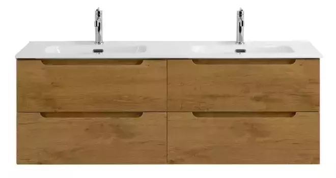 Тумба с раковиной «Belbagno» Etna 120 (BB1200-2-ETL двойная) подвесная Rovere Nature