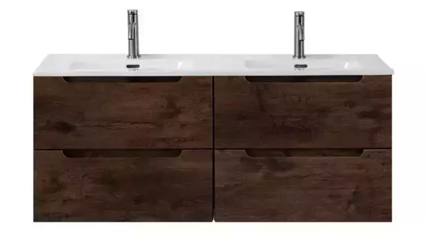 Тумба с раковиной «Belbagno» Etna 140 (141/46 BB1400-2-ETL двойная) подвесная Rovere Moro