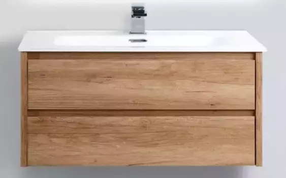 Тумба с раковиной «Belbagno» Kraft 100 (BB1000ETL) подвесная Rovere Nebrasca Nature