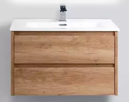 Тумба с раковиной «Belbagno» Kraft 80 (BB800ETL) подвесная Rovere Nebrasca Nature