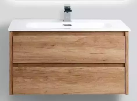 Тумба с раковиной «Belbagno» Kraft 90 (BB900ETL) подвесная Rovere Nebrasca Nature