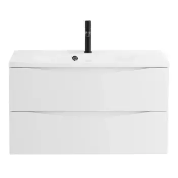 Тумба с раковиной «Belbagno» Marino 100 (BB1000/445-LV-MR-PR) подвесная Bianco Lucido