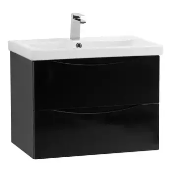 Тумба с раковиной «Belbagno» Marino 70 (BB-0321-70-LVB) подвесная Nero Lucido