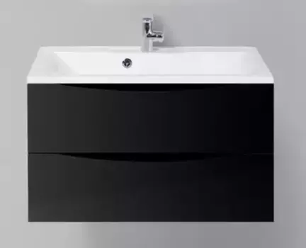 Тумба с раковиной «Belbagno» Marino 80 (BB800/450-LV-MR-PR) подвесная Nero Lucido